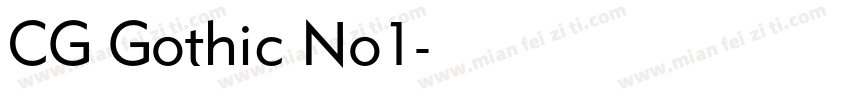 CG Gothic No1字体转换